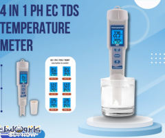 جهاز قياس درجة الحراره والحموضه والأملاح والتوصيلية الكهربية