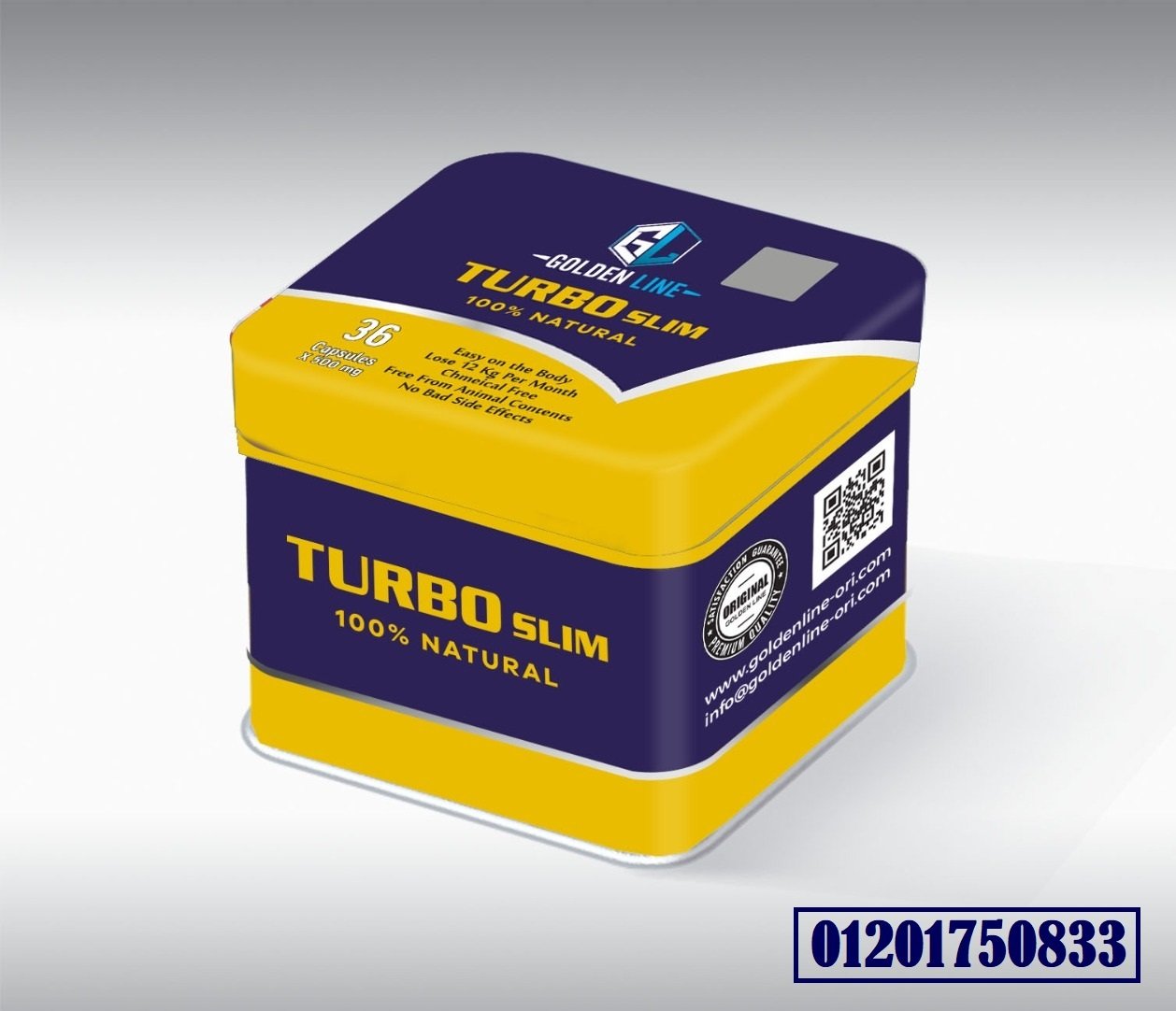 GOLDEN LINE TURBO SLIM 36 Capsules كبسولات تيربوسليم لحرق الدهون
