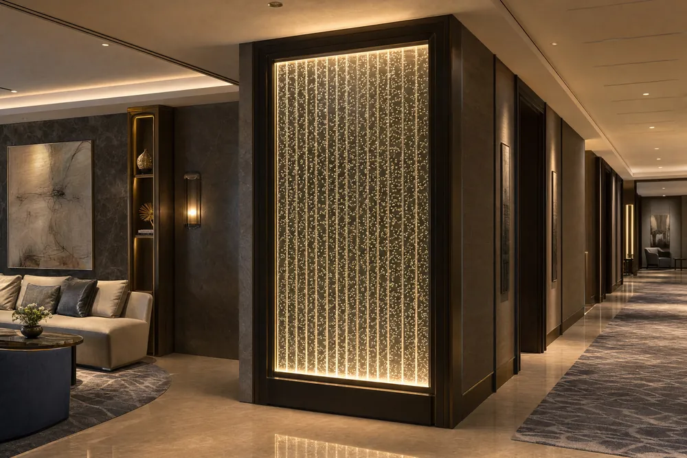 الواتر بابلز الستارة المائية ديكور عصرى بالريموت كنترول Water bubbles Curtain Decor